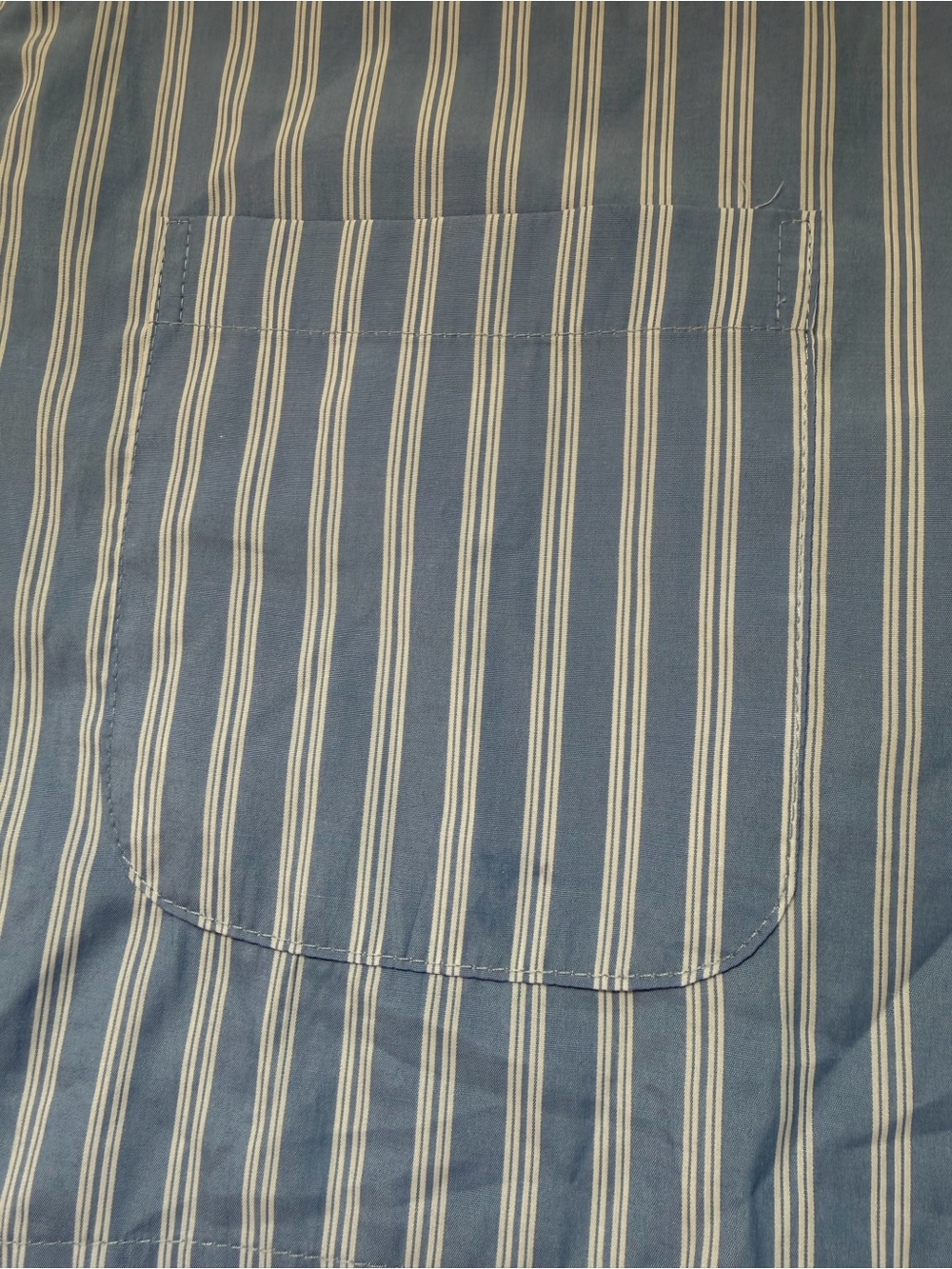 NIA South Moon Under Striped Cropped Button Down Shirt Blue White L NWT - Picture 6 of 6